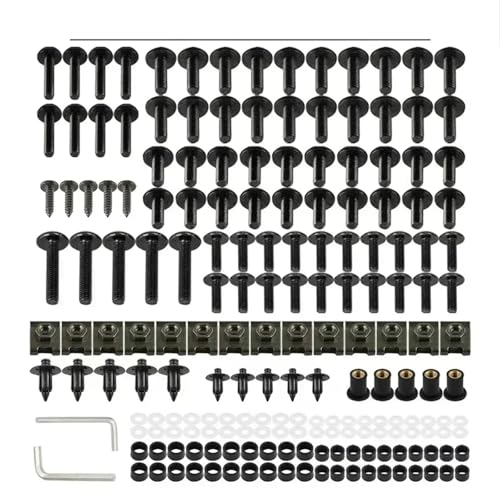 Compatible With Ninja H2フェアリングネジセットボルトキットオートバイアクセサリーオートバイネジワッシャーナットセット オートバイの車体ネジ