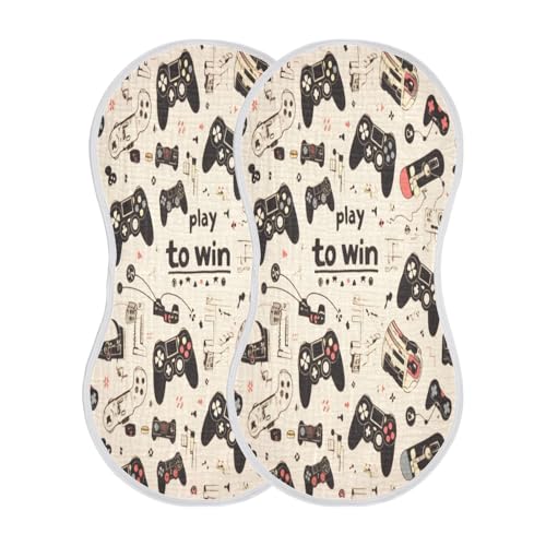 Kigai Gamepads Baby Burp Cloths Extra Soft and Absorbent Burping Rags Cotton Burping Clothes Baby Washcloths for Newborn Boys Girls - 1 Pack2
