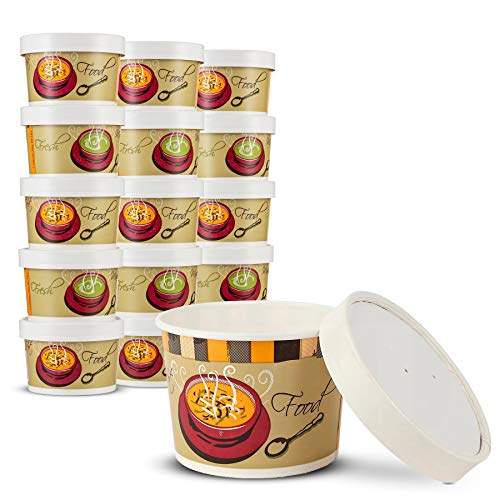 Double Wall Poly Paper Hot Cups for Hot Food and Soup or Cold