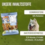 DeliBest Light Pferdesehnen I Dental Sticks I Hundesnacks getreidefrei I natürlicher Hunde Zahnsteinentferner I Kauartikel aus Pferdefleisch für Hunde I Hundezahnpflege Snack 200g