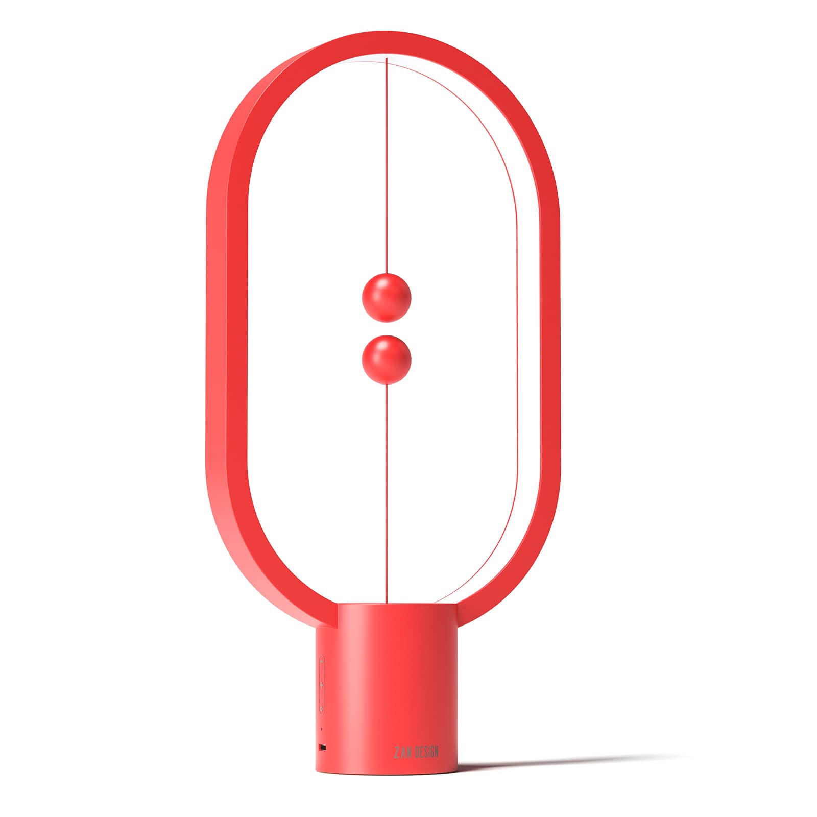 Heng Balance Light, USB Powered LED Desk Lamp, Creative Magnetic Switch Night Light, Dimmable Eye Protection Table Lamp, Used for Gifts, Bedside, Dorm and Office Decoration (red) — image 1