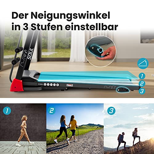 Hop-Sport HS-1200LB Soul - 3in1 Laufband für zuhause inkl. Massagegerät und Sit-Up Station - Laufband klappbar mit LCD… – Bild 4