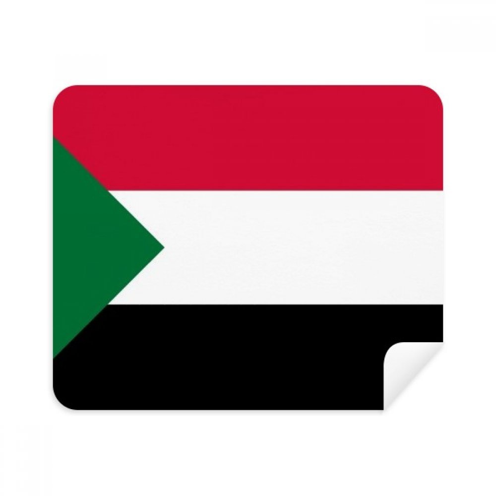 Sudan National Flag Africa Country Cleaning Cloth Screen Cleaner 2pcs Suede Fabric