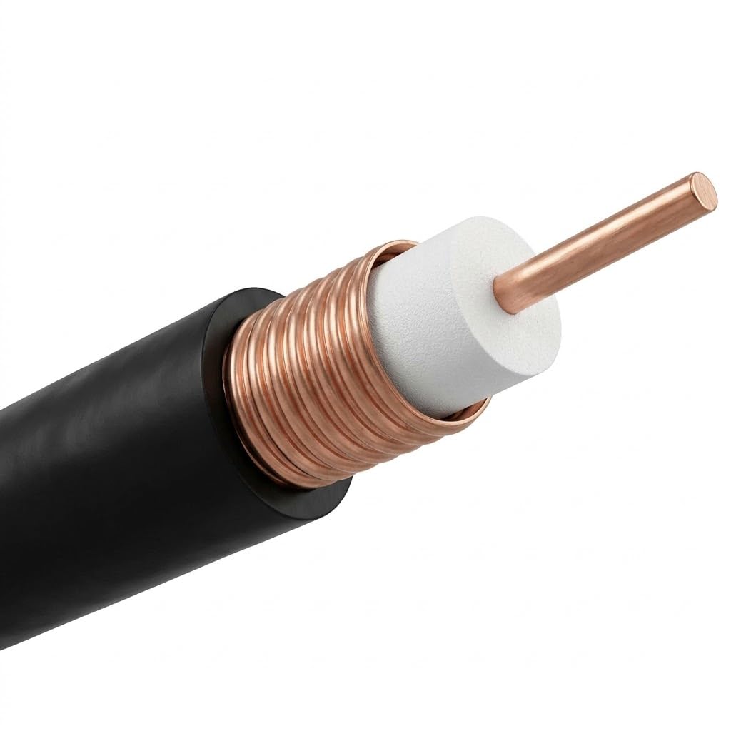 Silex | Cable Coaxial Semirrígido 1/2" 50 Ohm con Pantalla de Cobre | Bajas Pérdidas para Sistemas RF Profesionales | Instalaciones WiFi, gsm, 3G, 4G y LTE | Cubierta LSZH FR | 50 Metros