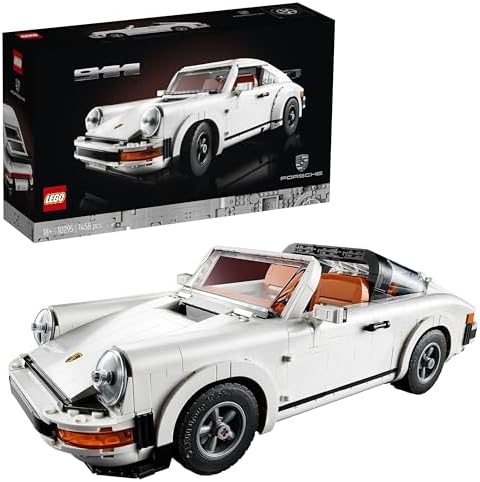 LEGO Icons Porsche 911 Modellauto für Erwachsene, Rennauto Modellbausatz zum Sammeln 10295