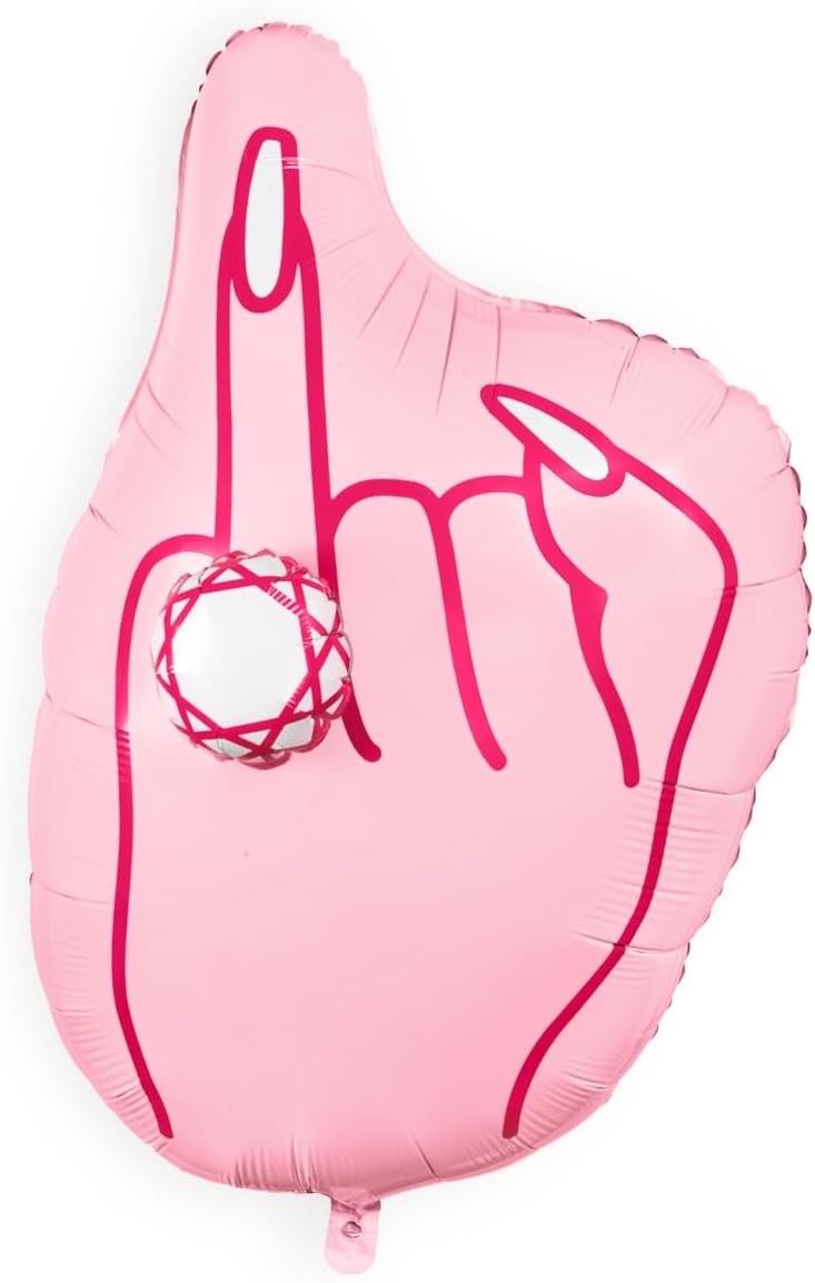 xo, Fetti Bachelorette Party Decorations 3D Ring Finger Balloon - 1 pc, 40 inch, XL | Bride to Be, Engagement Party Supplies, Bridesmaid Favor, Bridal Photo Booth