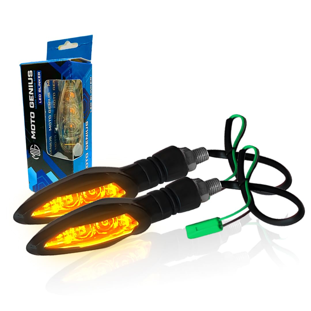 MOTO GENIUS KTM Waterproof Flexible Unbreakable Silicone Rubber LED Indicator Light | High Brightness Universal Fit for All Bikes (2 Pieces)-picture-2