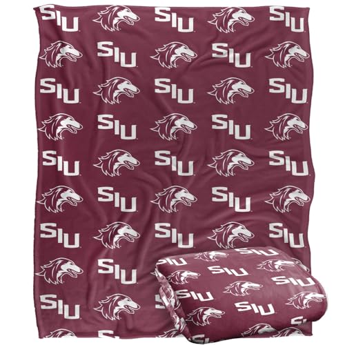 LOGOVISION Southern Illinois University Blanket, 60x80 Logo Pattern SilkyTouchBlanket