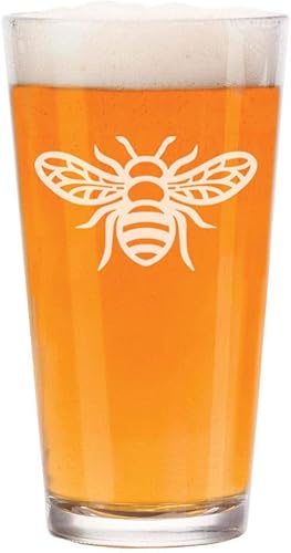 MIP Vaso de cerveza de 16 oz Honey Bee