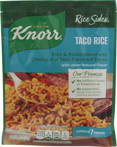 Image of Knorr Rice Sides Taco Rice For a Tasty Rice Side Dish 5.4 oz (Pack of 8)