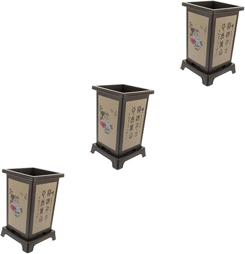 Yardwe 3pcs clivia planta en maceta cactus maceta de riego automático maceta maceta profunda maceta alta maceta vivero maceta violeta africana