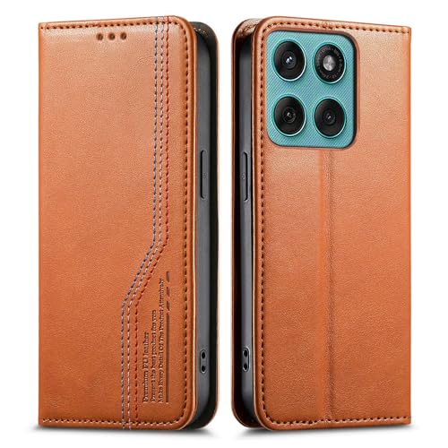 �Ή��@�� for Motorola Moto G86 5G �Ή��@�� for Motorola Moto G86 Power 5G �t���b�v���X�^���h �}�O�l�b�g�J�� �E�H���b�g�^�P�[�X Brown