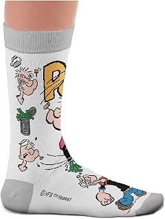 Popeye - Officially Licensed product, Gift for Cartoons and Pop Culture fans, Cotton Socks, Size 8½–12½