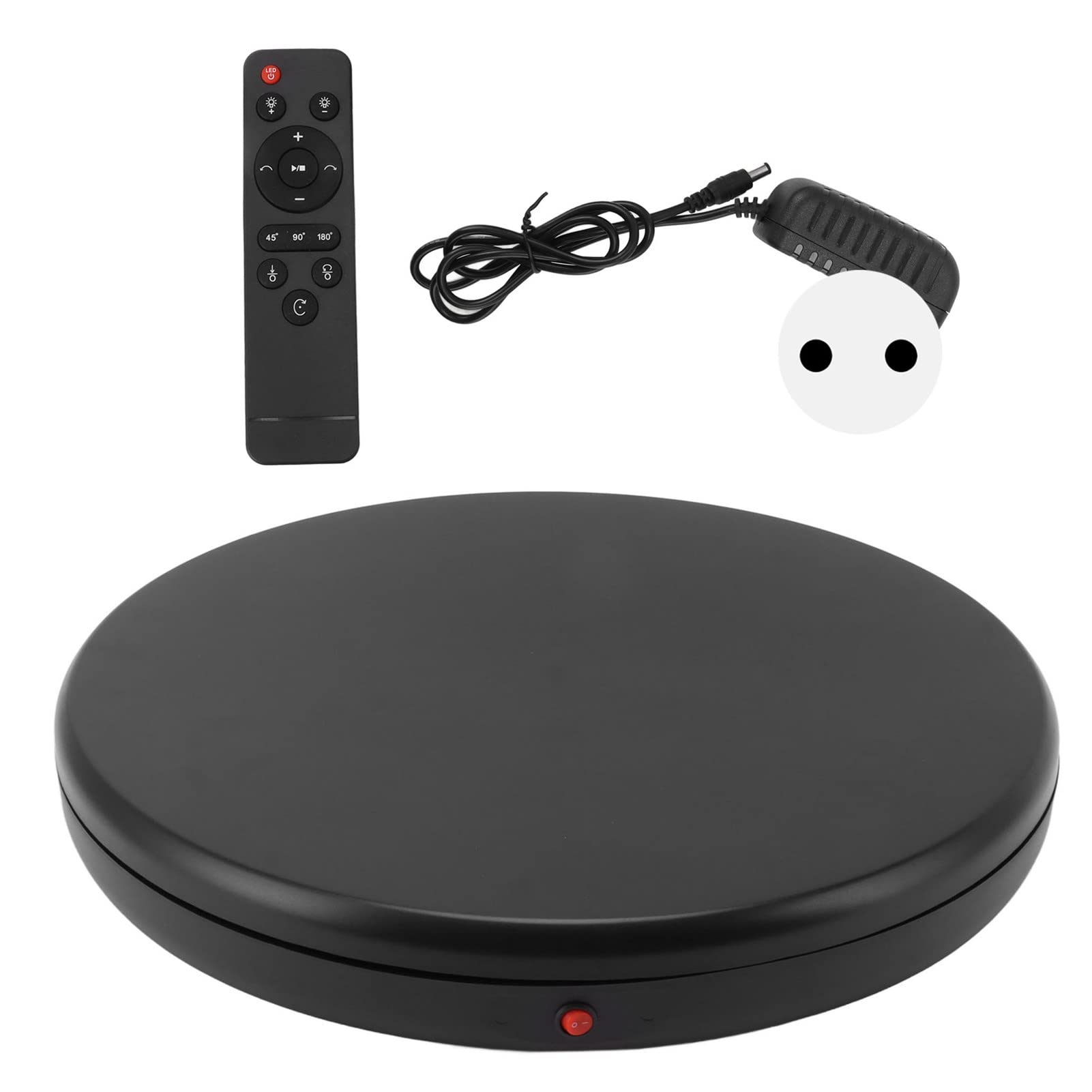 Plateau Tournant électrique de 45 Cm pour la Photographie, capacité de 100 Kg, 25s/r, Support D'affichage à 360 Degrés, Télécommande, pour la Diffusion en Direct, la Prise de Vue