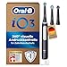 Oral-B iO Series 3 Plus Edition Elektrische Zahnbürste — Electric Toothbrush, Inkl. 3 Aufsteckbürsten, 3 Putzmodi für Zahnpflege, Designed by Braun, TESTSIEGER Stiftung Warentest (12-2024) — Schwarz