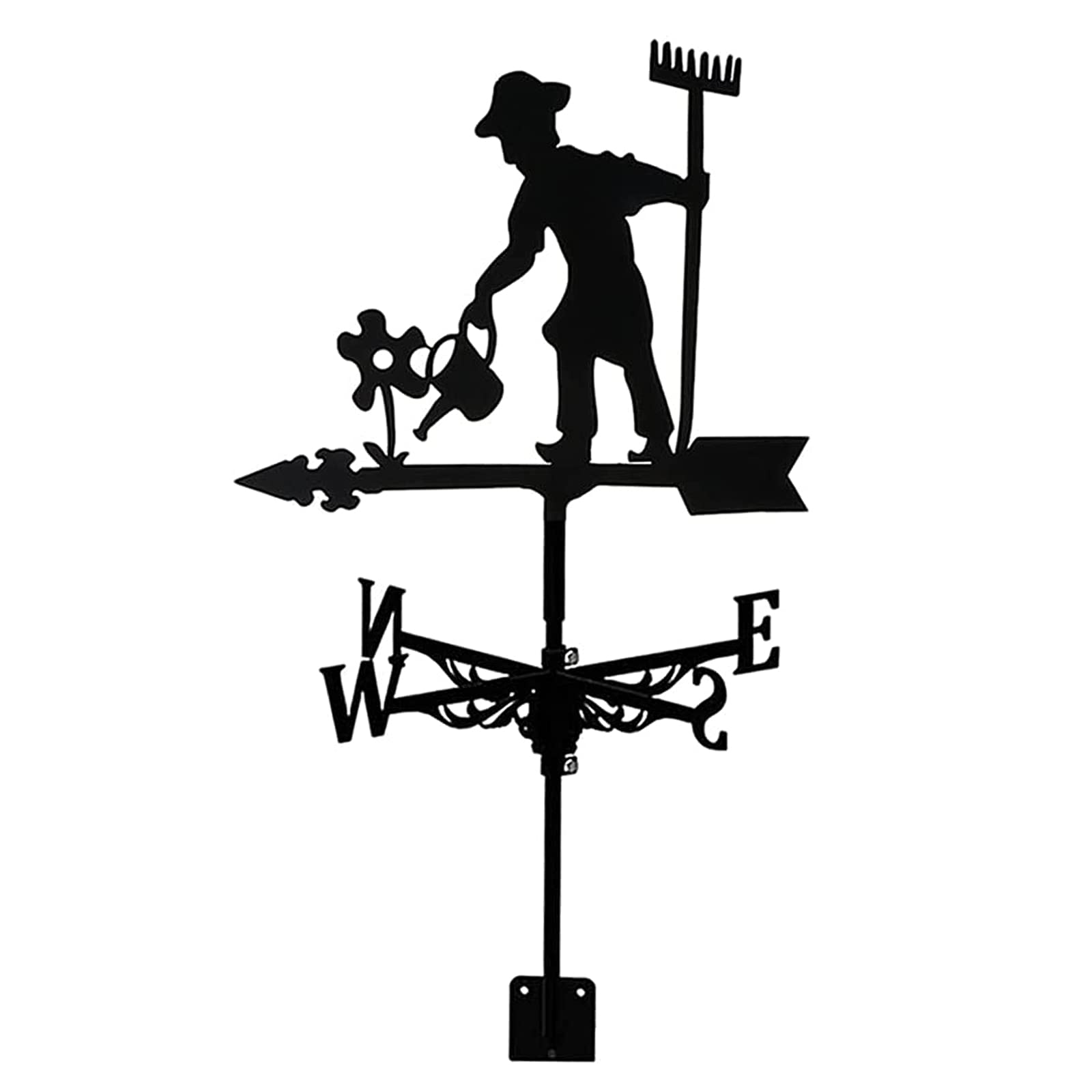 Wiatrowa Łopatka Zwierzęca Z Dachem Montowana Metalowa Łopatka Pogodowa Wskaźnik Kierunku Wiatru Dekoracje Dla Zewnętrznego Gospodarstwa Yard Garden Gazebo Pomiar/Ogrodnik