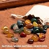 Deluxe Mancala Set: Real Wood Hinged Board with 48 Natural Multicolor Stones - Authentic African Petroglyphs, Foldable Design for 2-Player Strategy Game