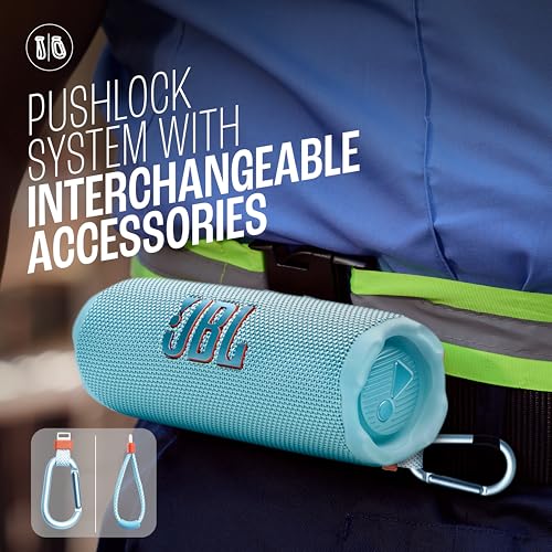 Image of JBL Flip 7 Wireless Portable Bluetooth Speaker, Bold Pro Sound with AI Sound Boost, 16Hrs of Playtime, IP68 Water & Dustproof, Multi-Speaker Connection by Auracast, Personalization App (Teal Blue)