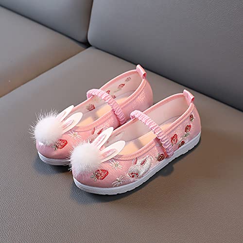 Girls Flat Bottomed Embroidered Sandals Fashionable Antique Costume Children Performance Giant Slippers with Sound2