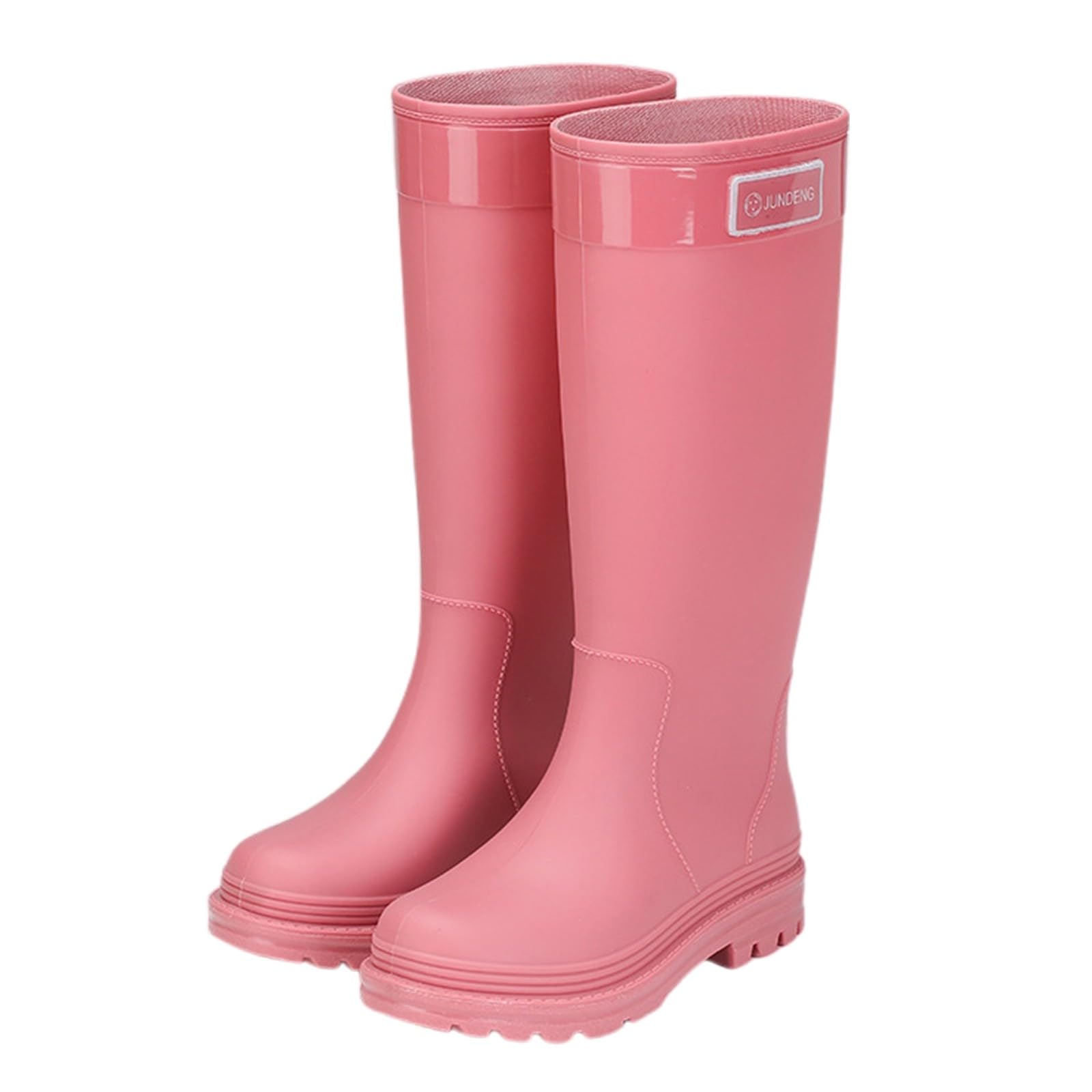 Generisch Botas de lluvia para mujer, para exteriores, informales, cómodas, de goma, con tacón bajo, para senderismo, camping, uso diario