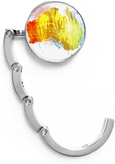 DIYthinker Australia Colorful Map Illustration Pattern Table Hook Decorative Clasp Extension Foldable Hanger