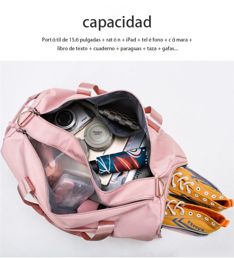 Personalized Duffel Bag Embroidered Name Text Sports Gym Bag Travel Bag with Wet Dry Pockets & Shoe Compartment Women and Men4