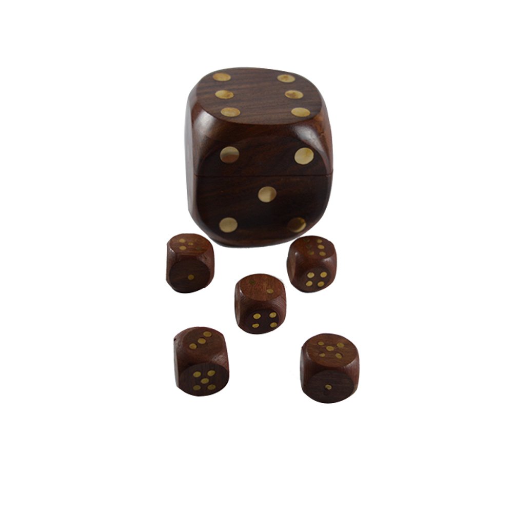 Craftuno Handcrafted Wooden Dice Box Amazon.in Toys & Games