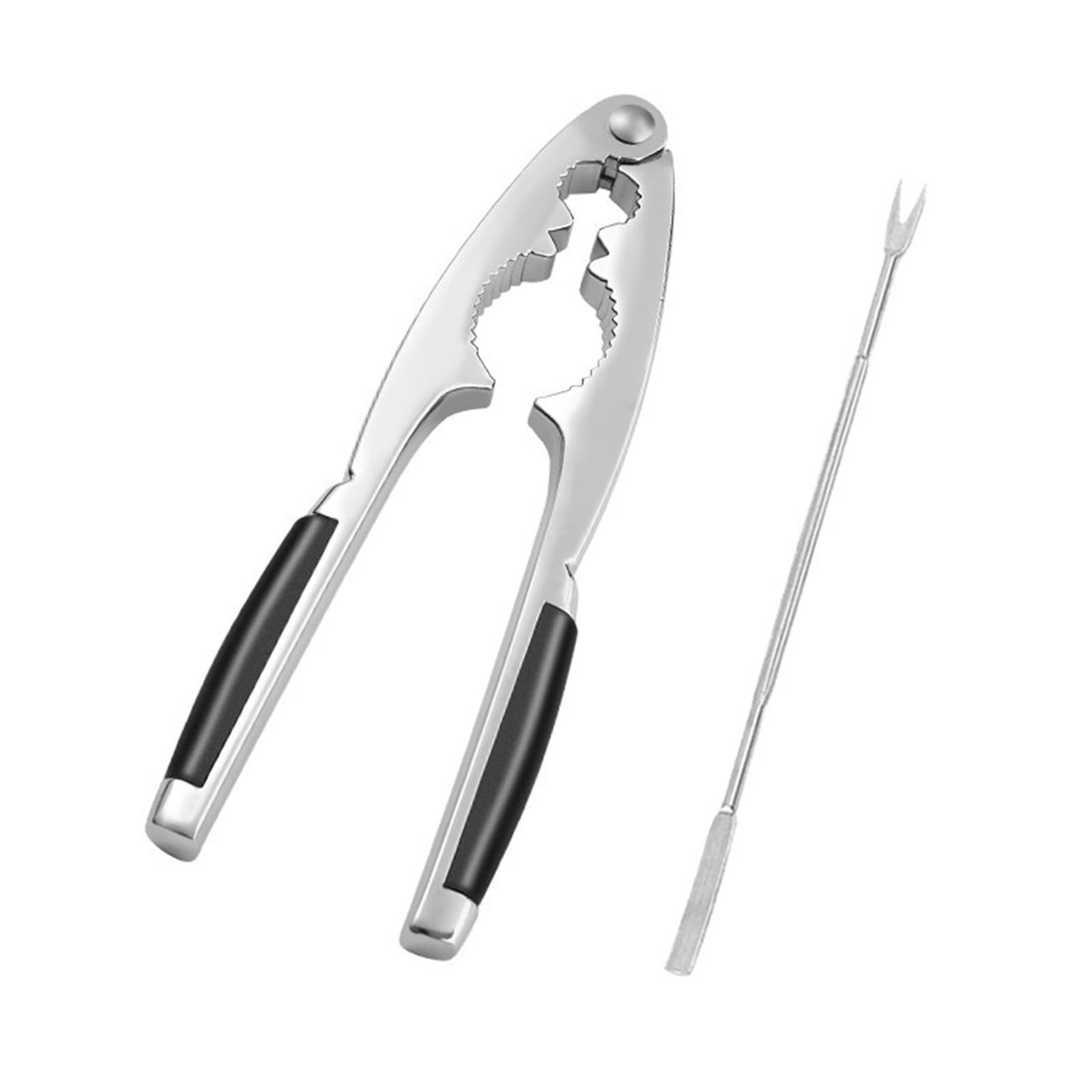 Tsophreniq Metal Cracker with Seafood Needle Multipurpose Zincs Alloy Nut Kitchen Gadget for Nut Enthusiasts Multifunctional Opener