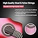 ADM Beginner Acoustic Classical Guitar 30 Inch Nylon Strings Wooden Guitar Bundle Kit for Student Youth Guitarra Online Lessons with Gig Bag, Strap, Tuner, Extra Strings, Pick,Pink