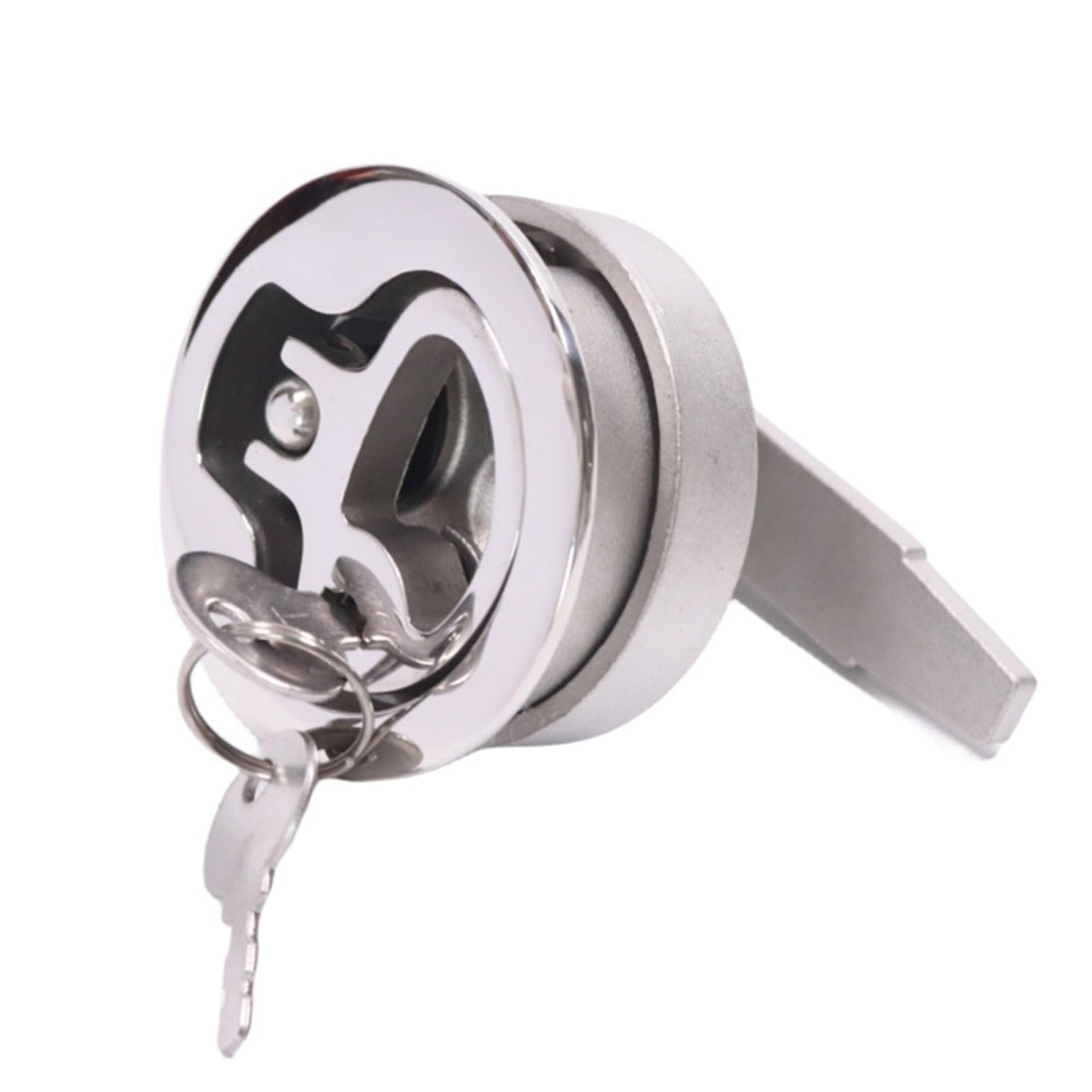 Marine Hardware Stainless Steel 316 Turning Lock 65 * 60mm Handle Locker Hatch Latch with Key 1Pcs(Lock with Key)