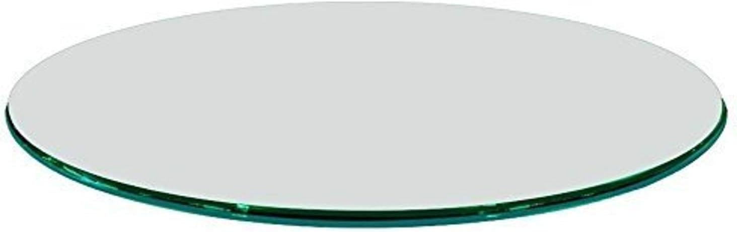 Fab Glass and Mirror 30" Inch Round Glass Table Top 3/4" Thick Tempered Ogee Polish, 30 Inch, Clear 30 INCH 3/4" Thick Ogee