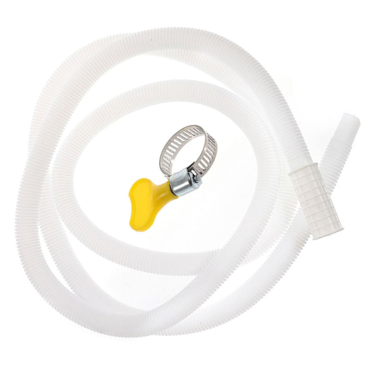 jojofuny Tubo Flessibile per Condizionatore con Morsetto Resistente in Pe e Abs, Tubo di Scarico Esterno Bianco, per Unità Esterna di Climatizzazione
