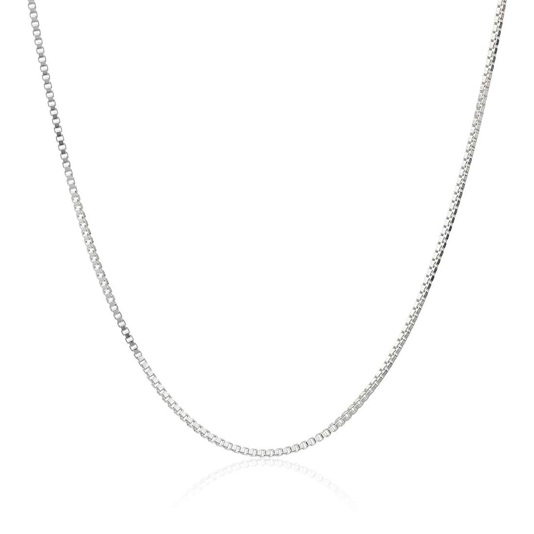 SA SILVERAGEJewelry 925 Sterling Silver Box Chain Necklace Accessory Chain Matching Necklace, 16" - 32" (1mm Silver Box Chain 16'')