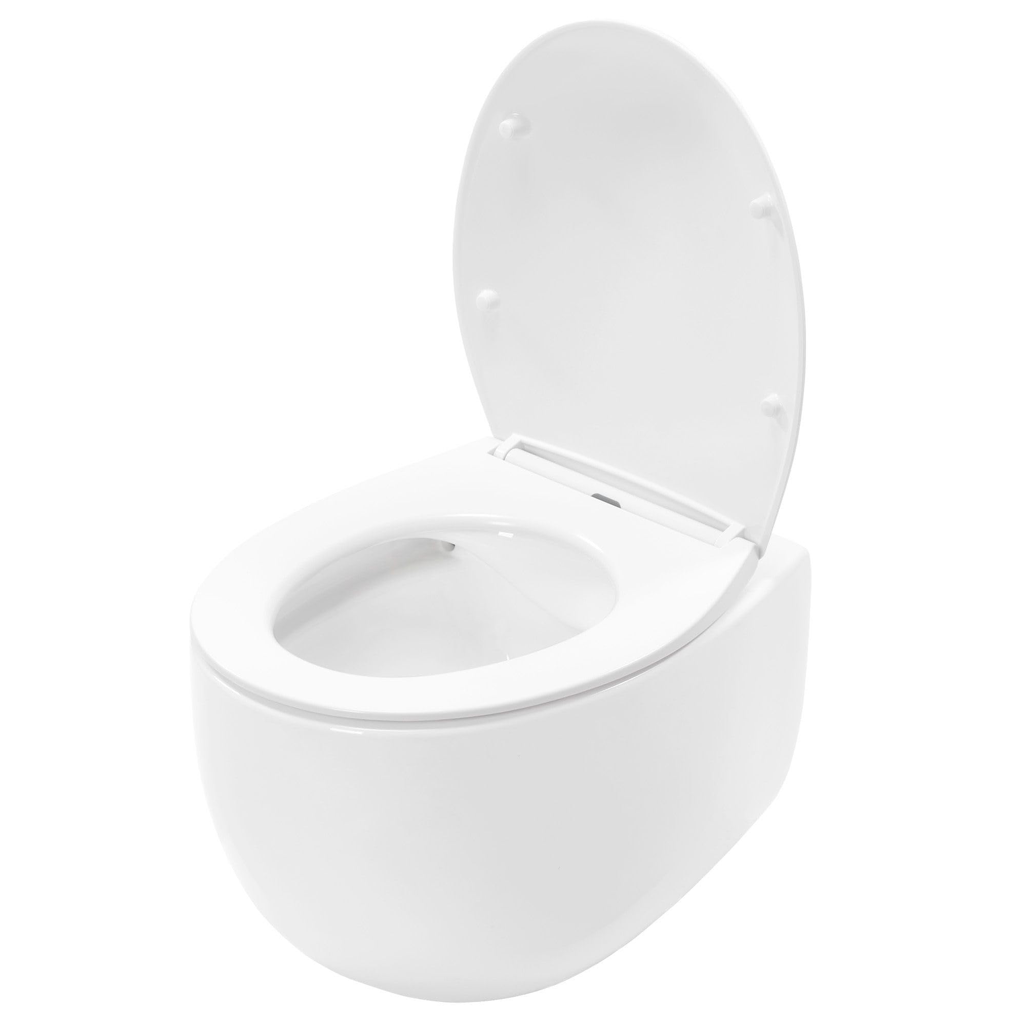 Rea - Misa Wc Podwieszana Lars Rimless Duroplast/Flat/Zm, Ceramika, Biały 50X37X36cm