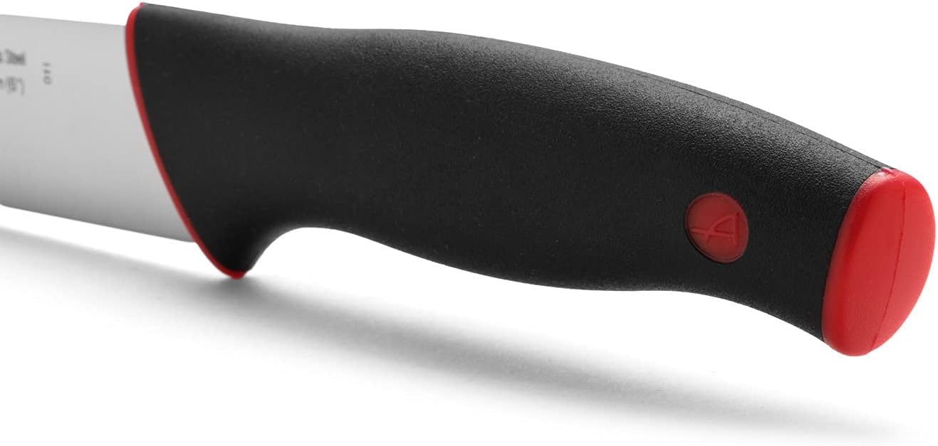Arcos Kitchen Knife 6 Inch Nitrum Stainless Steel and 150 mm blade. Professional Utilty Knife. Ergonomic Polyoxymethylene POM Handle.Series Duo. Color Black and Red