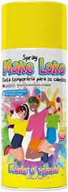 Spray Tinta Temporária para Cabelo 120ml Azul Vermelho Verde Amarelo Laranja Violeta Fantasia Festa Cosplay Carnaval Facil de aplicar e remover (Amarelo)
