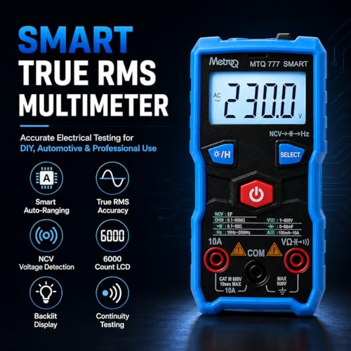 Image of Metro Q Autorange Battery Powered Multimeter MTQ 777 Smart