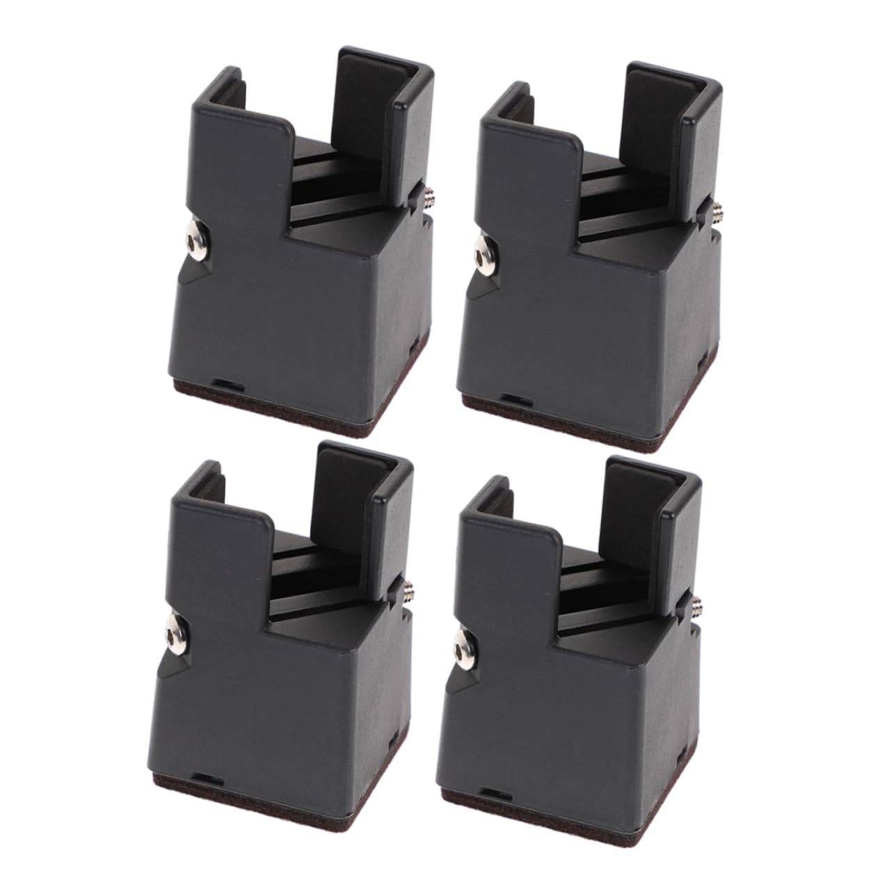Cabilock 4pcs Adjustable Bed Risers for Furniture Heavy Duty Bed Frame Elevators Supports Legs Non- Design for Stability for Sofas Desks and Chairs
