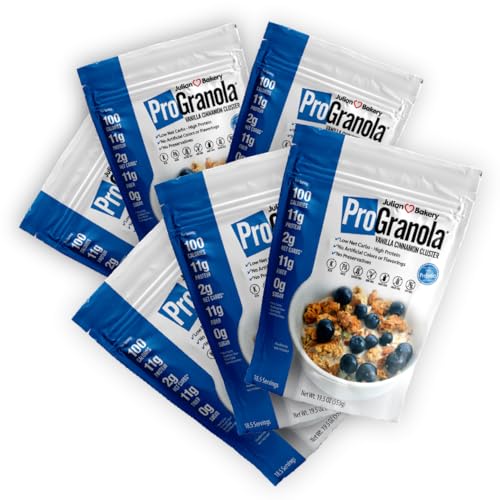 Image of Julian Bakery ProGranola Cereal | Vanilla Cinnamon | 12g Protein | Paleo | 2 Net Carbs | Gluten-Free | Grain-Free | 6 pack
