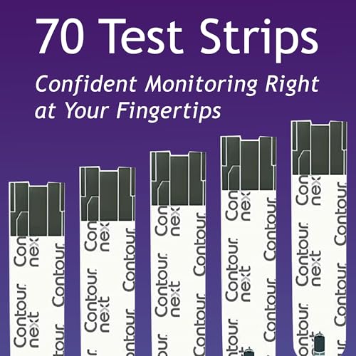 ascensia contour next blood glucose test strips for diabetes  70 count 1 pack - accurate no coding second-chance sampling compatible with all contour next meters for easy blood sugar testing