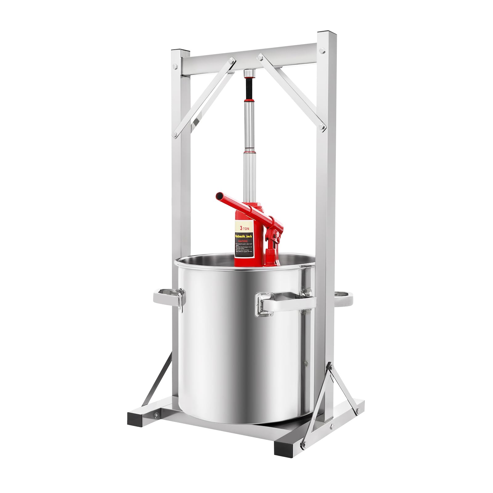 CNCEST 22L Fruit Wine Press,Stainless Steel Cider Press with Hydraulic for Cider,Apple Grape Wine Making Supplies and Equipment,Fruit Press Berry Press Vegetable Press Food Press