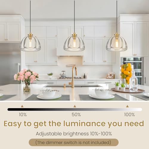 Image of Crystal Pendant Light Kitchen Island,Brass Hanging Pendants Lights