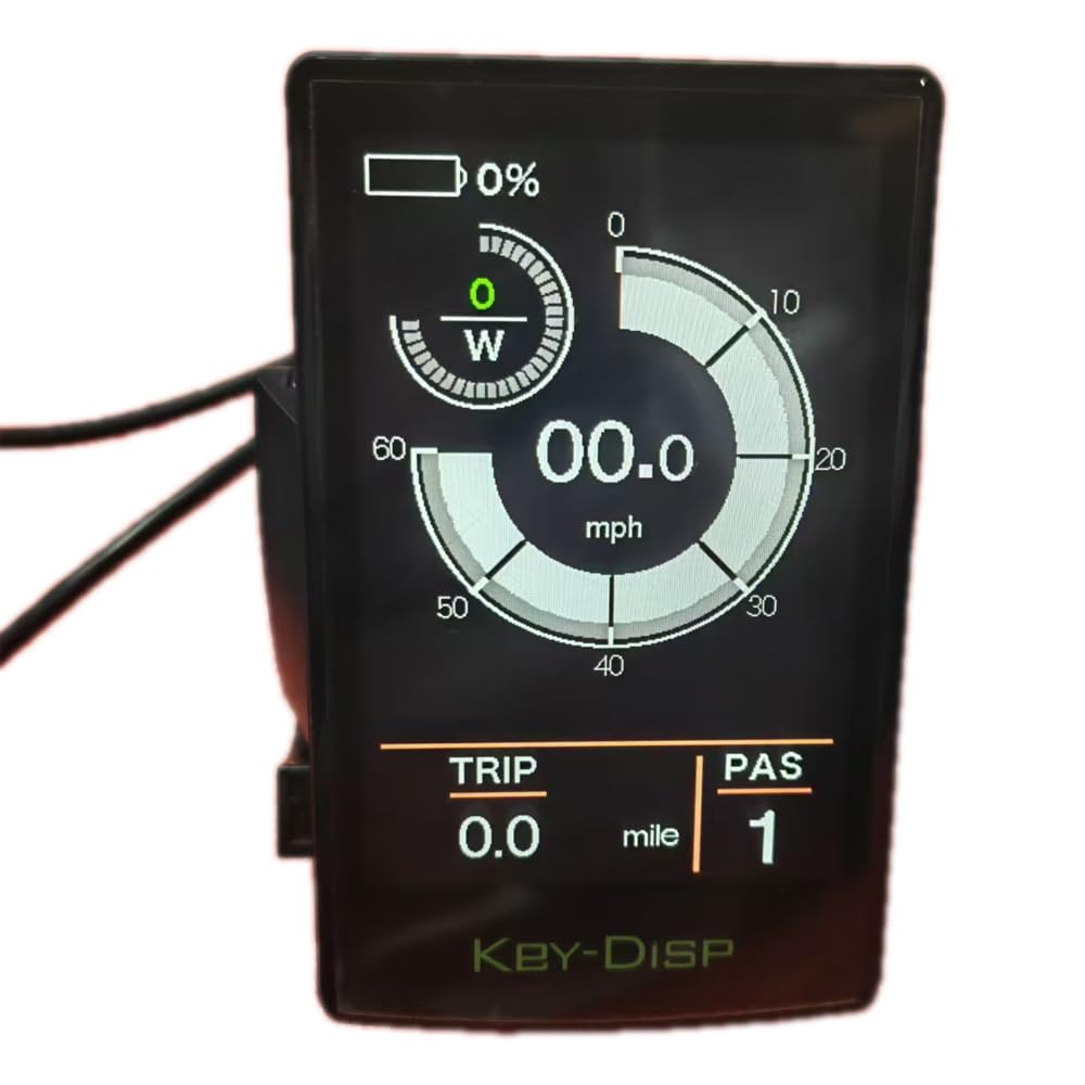 Compteur de Vitesse pour Vélo Électrique Key-Disp KD718 Écran LCD pour Vélo Électrique 36V/48V Affichage LCD Panneau de Contrôle avec 5-Pin Prise Étanche