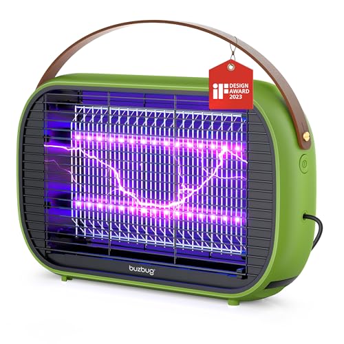 Buzbug Mata Insectos LED, Lámpara con 10 Años de Vida Útil, Trampa de Mosquitos y Moscas de, Sostenible con Bajo Consumo Energético, Control de Insectos, Atrapa Insectos（verde）