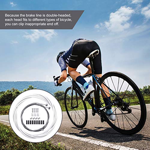 Universal Bicycle Transmission Line Bicycle Shift Derailleur Cable And Brake Cable Kit For Bicycle Mountain Road Bike Repair (White) #TOP6