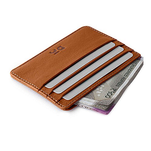 DailyObjects Slim Skinny Fit Card Wallet for Men and Women | Genuine Leather | Credit/Debit Card Holder | 3 Slots for Cash, Card & IDs | Stylish Pocket Purse | Money Organiser 4 51udWePltFL