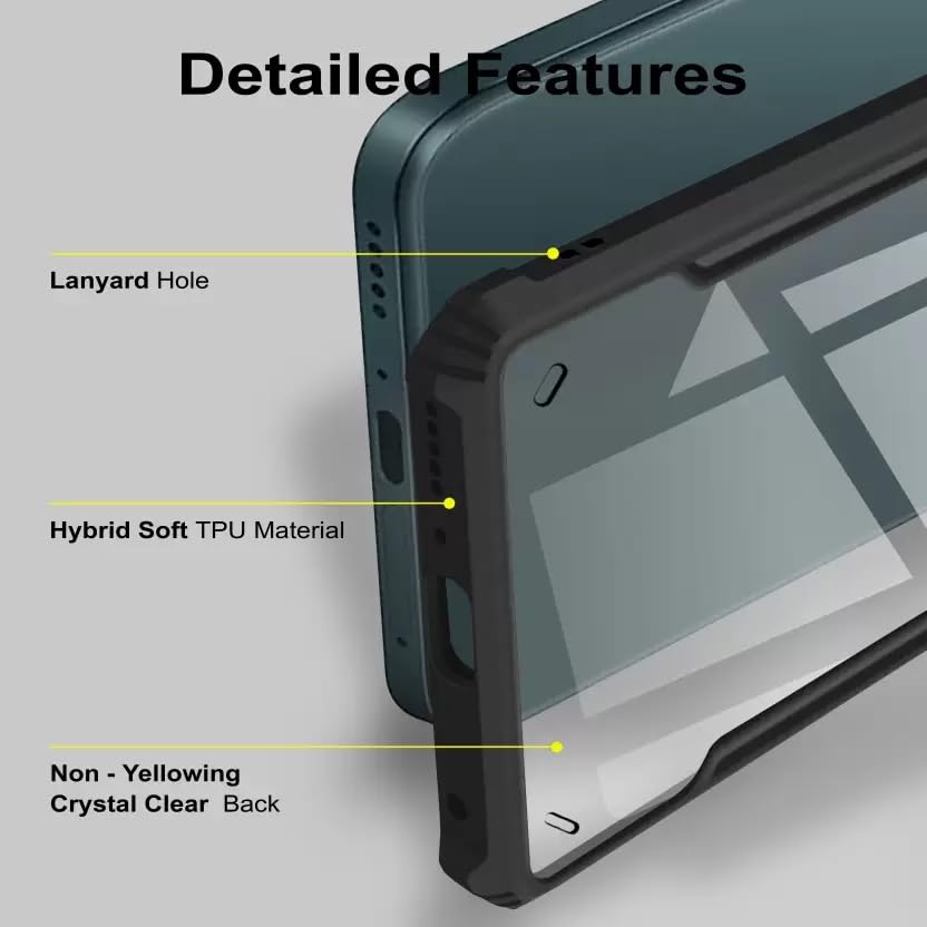 Image of Back Cover case Armor Mobile Cover for Realme x - Transparent Grip Case /Shockproof Corners with Camera Protection