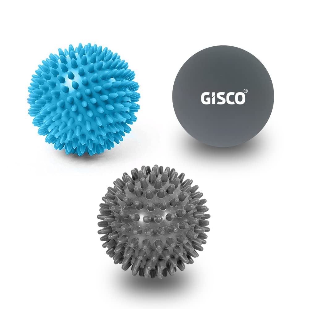 GISCO Massage Ball Set of 3 Balls, Soft Spike, Hard Spike, Lacrosse Massage Balls for Self Release Deep Tissue Manual Massager, Muscle Mobility, Post Workout Recovery, Multicolor (B0C244JVND) Amazon Price History, Amazon Price Tracker
