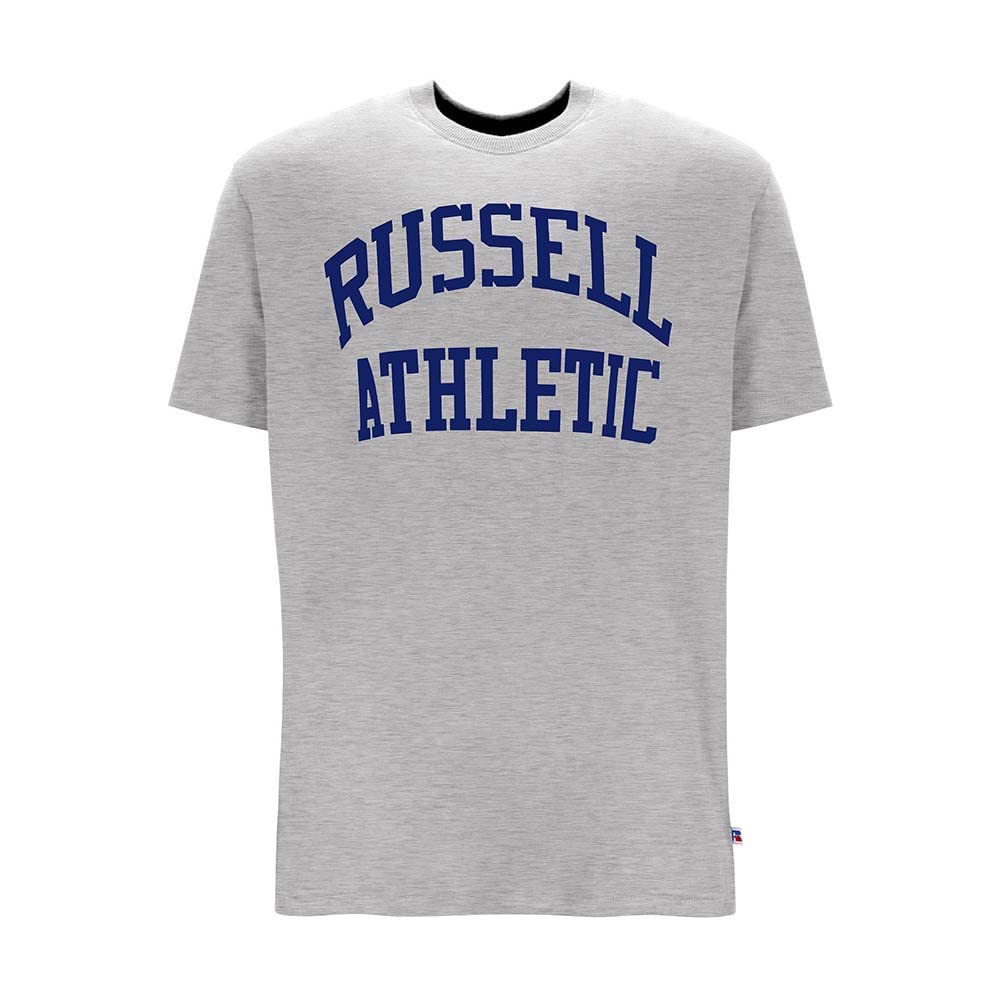 Russell Athletic Men's New Grey Marl E36301-Vk-091 Iconic S/S Crewneck Tee Shirt T-Shirt Size M