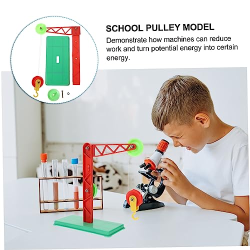 Image of Toddmomy School Pulley Model 3 pcs Kids Pulley System for Classroom Science Kits & Toys Learning Tool for Home and School Demonstrates Work Force and Energy